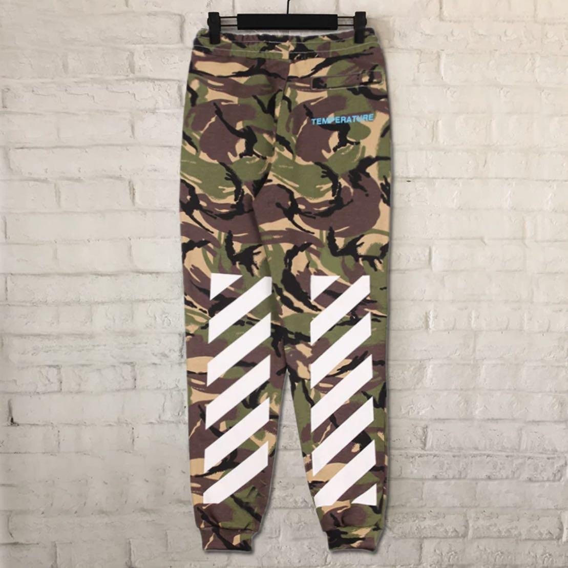 off white temperature pants