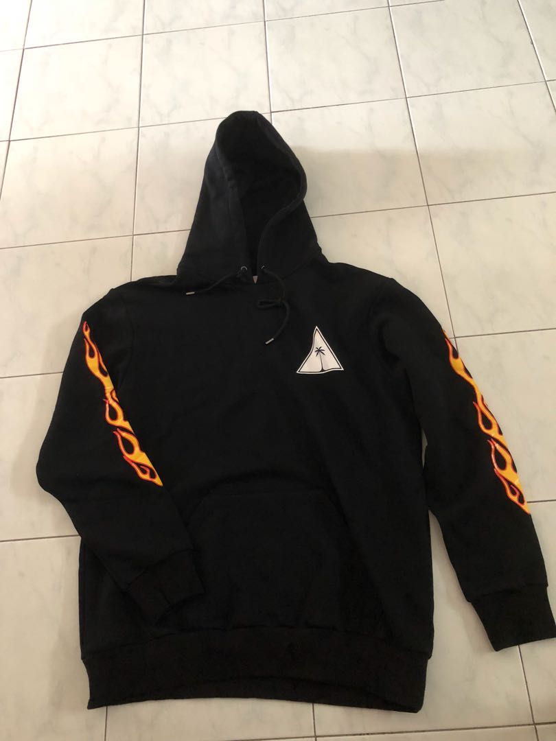 palm angels flame hoodie