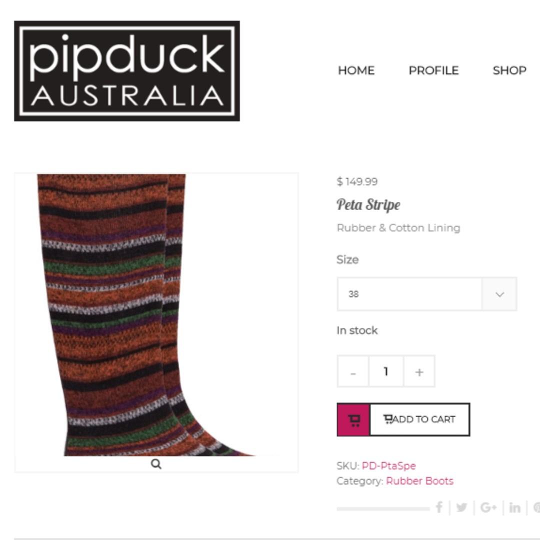 Pipduck Wellies Rain boots Women s Fashion Footwear Boots on Carousell