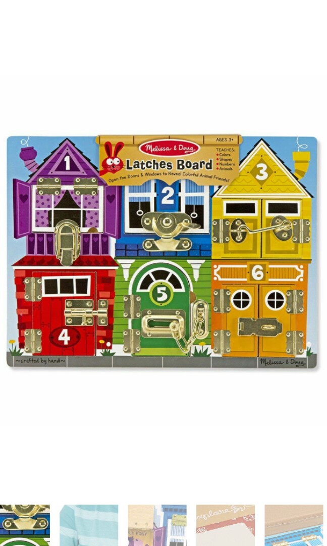 melissa and doug wooden latches board