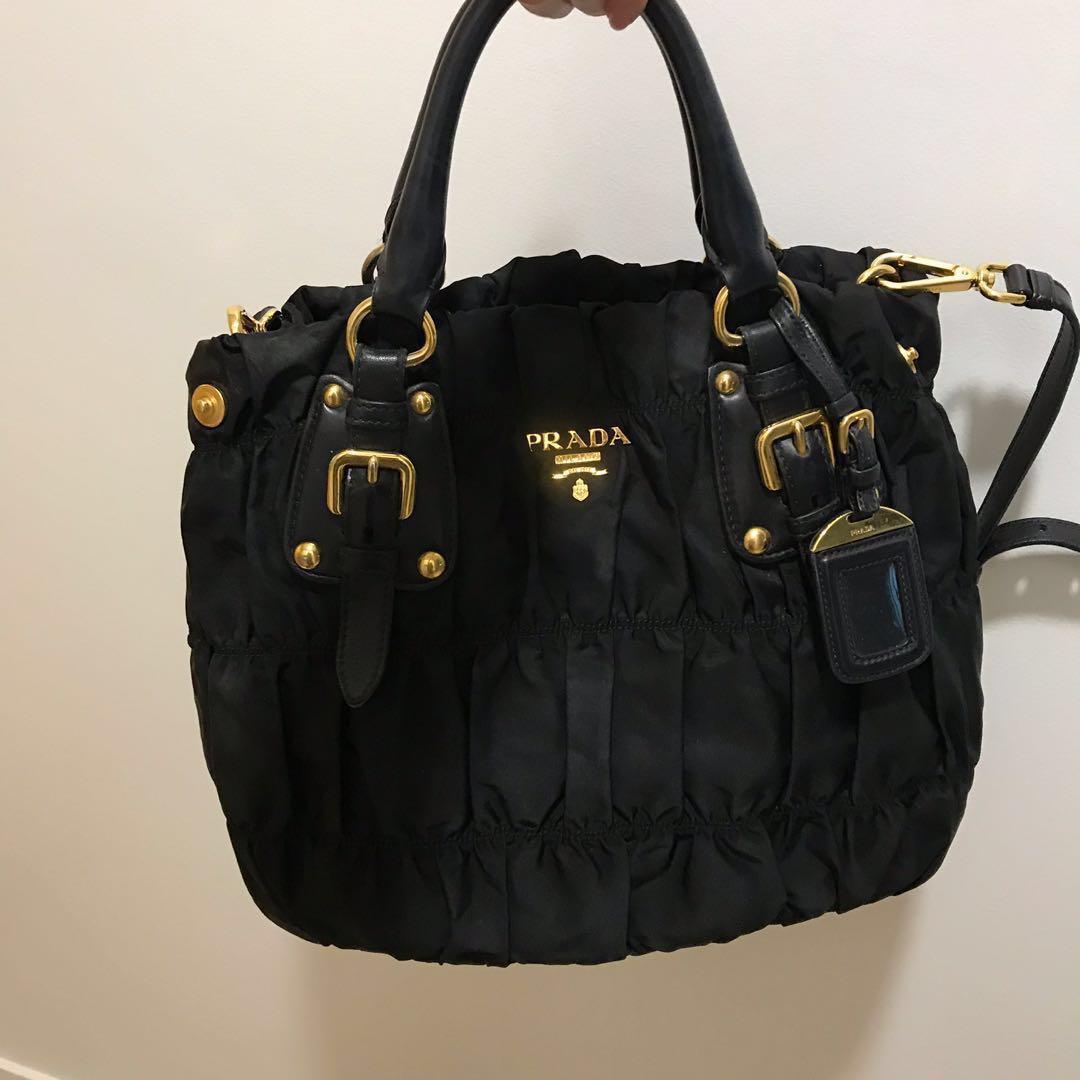 Prada Tessuto Saffiano Nero bag, Luxury, Bags & Wallets on Carousell