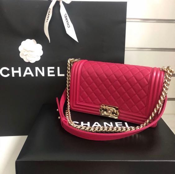 chanel boy light gold hardware