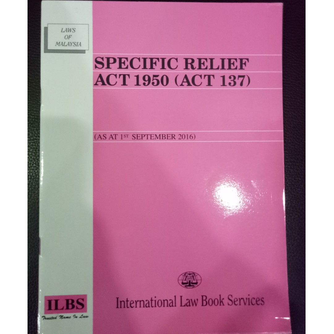 Specific Relief Act 1950 Act 137 Textbooks On Carousell