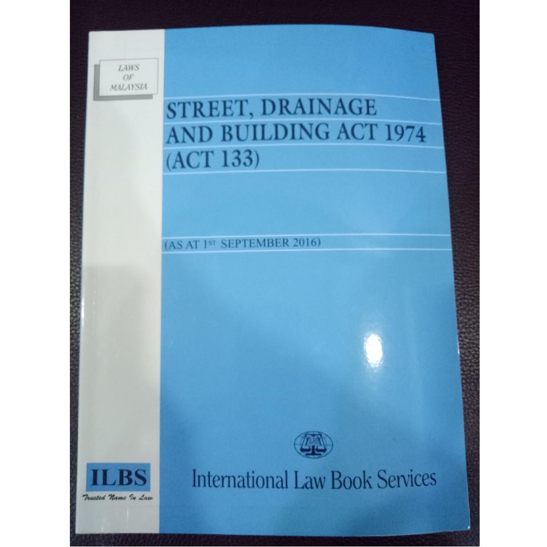 Street Drainage And Building Act 1974 Textbooks On Carousell