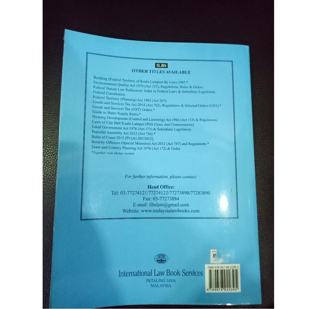 Street Drainage And Building Act 1974 Textbooks On Carousell