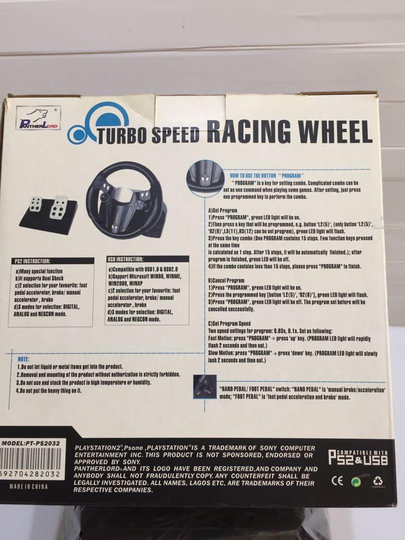 Turbo Speed Racing Wheel, Video Gaming, Gaming Accessories, Interactive ...