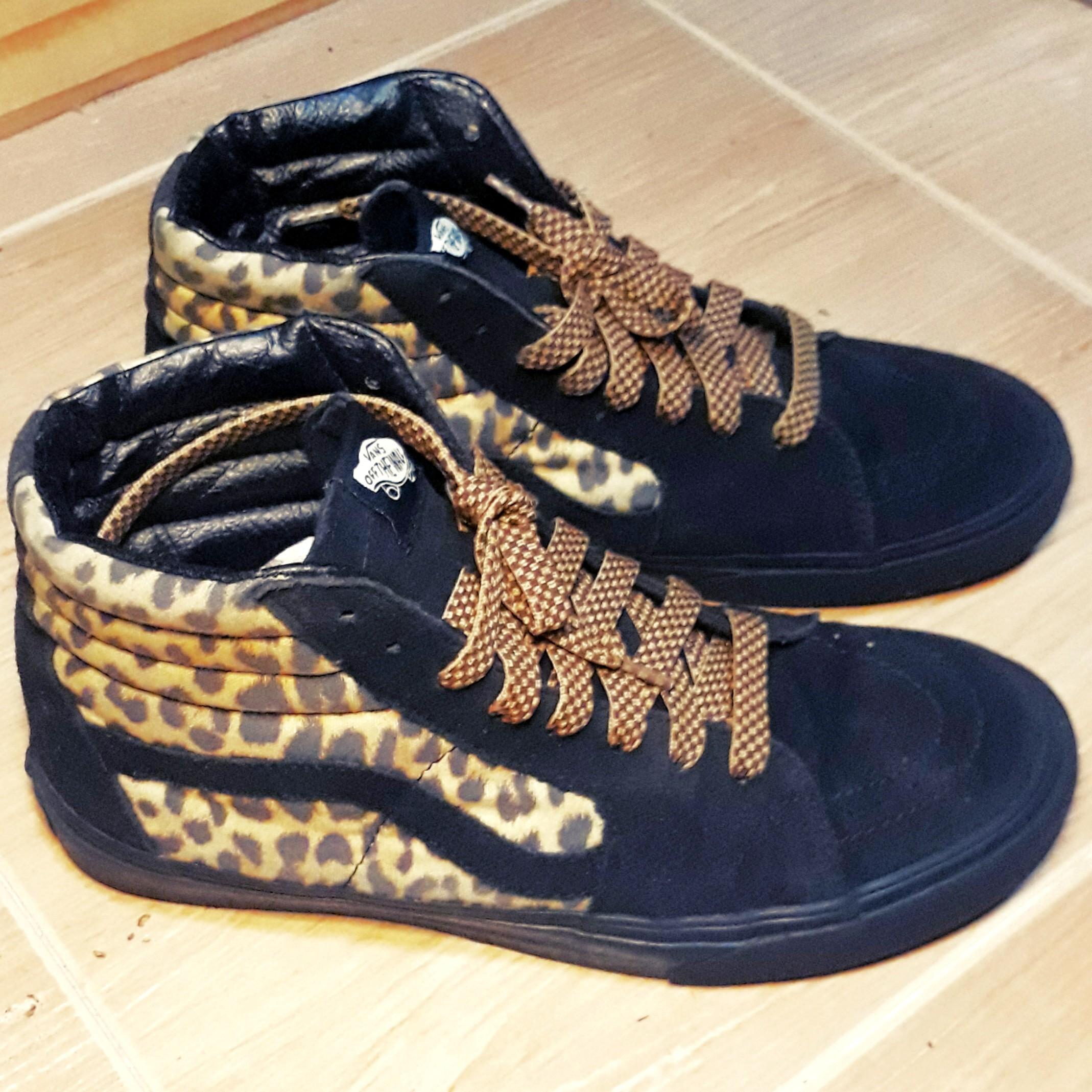 Vans sk8 hi leopard print shoes, Men's Fashion, Footwear, Sneakers on  Carousell