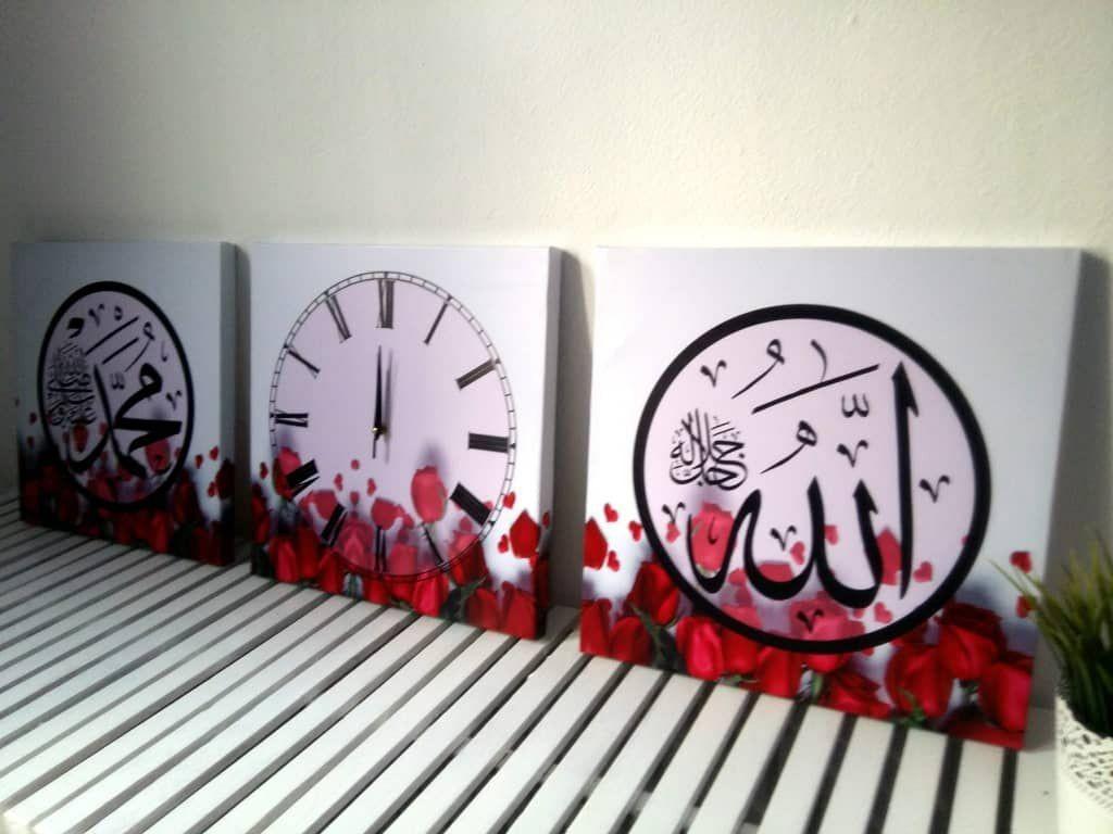 Wall Clock (Category: Clocks) located in Singapore. Submitted by fionadque20 (Listing ID 198682033, Image 1). Description: #j16555(po) Bv-FRAME +JAM KHAT 3 PANEL ⭐Saiz 43 x 43cm setiap panel ⭐material canvas frame kayu ⭐boleh open kutu ⭐tiada waranty untuk jam.