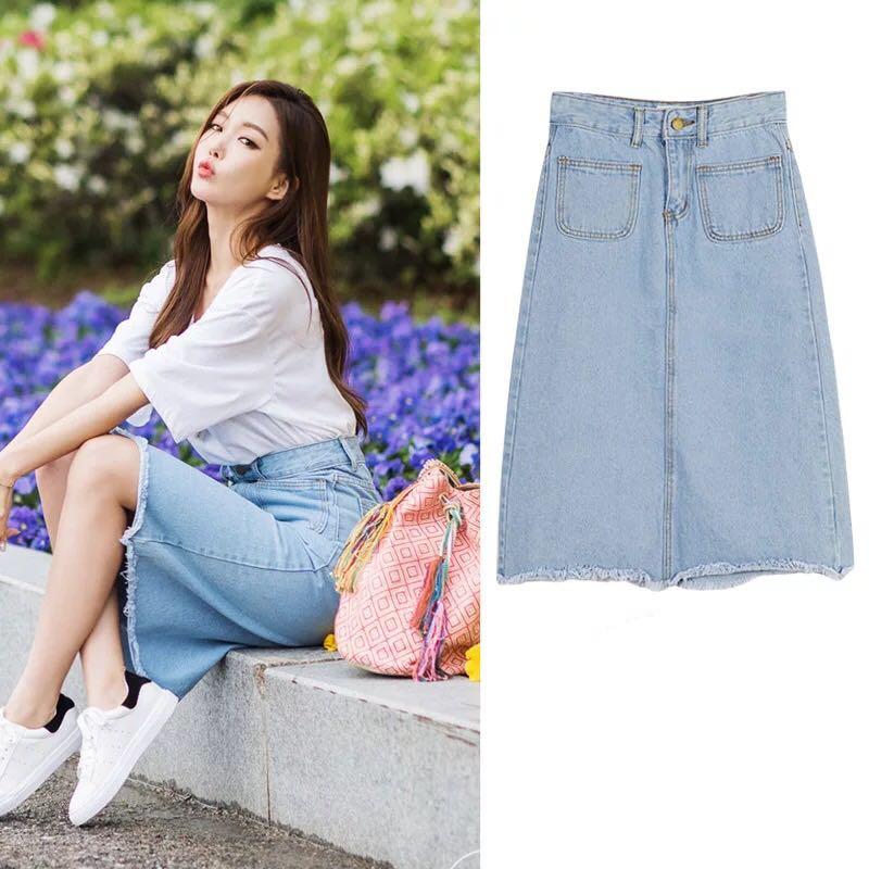 Xl 6xl Skirt Summer Korean Women S Denim Skirt Women S Fashion