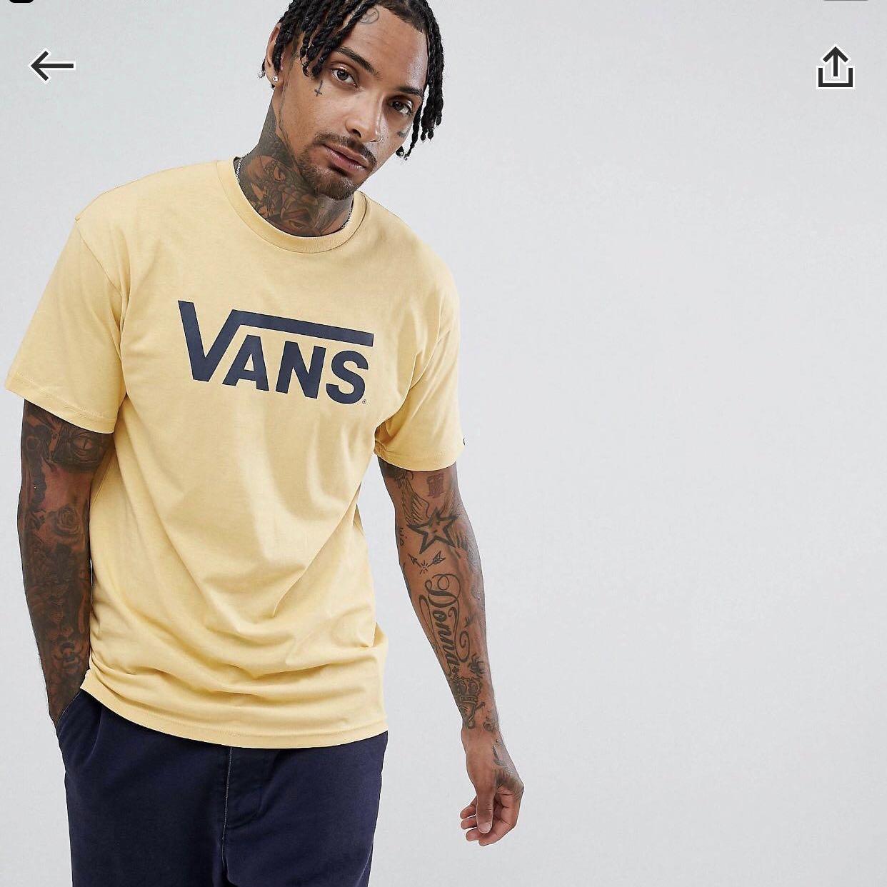 mens yellow vans shirt