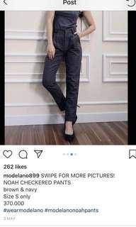 Modelano noah checkered pants (authentic)// dijual cepat//turun harga!!!
