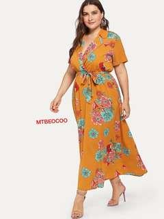 🎀 maxi dress for plus-size 🎀 can fit up to xlarge body frame 🌻freesize🌻 🎀fabric; thick chiffon ✔️