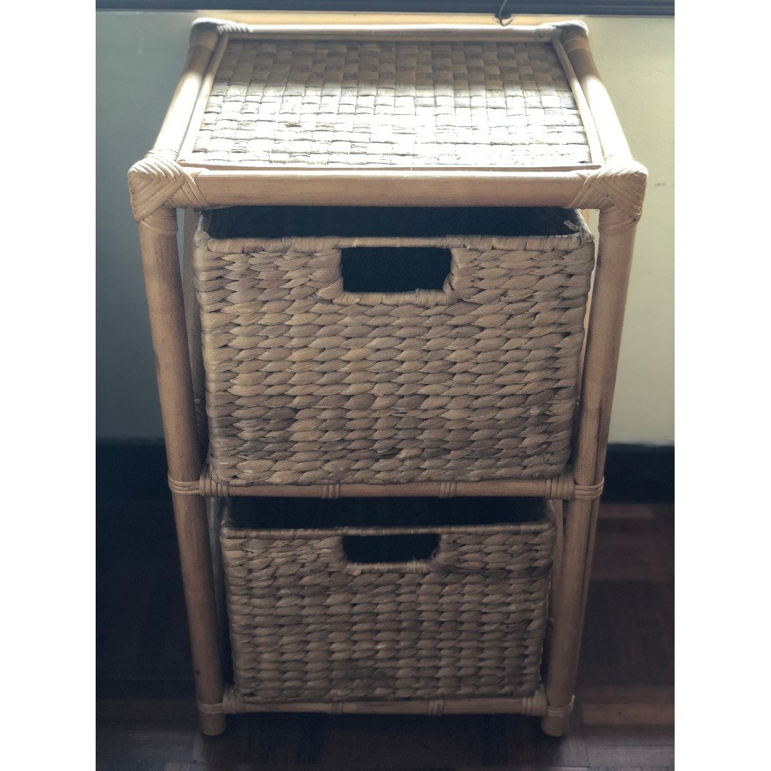 2 wicker shelving units, Furniture & Home Living, Furniture, Shelves