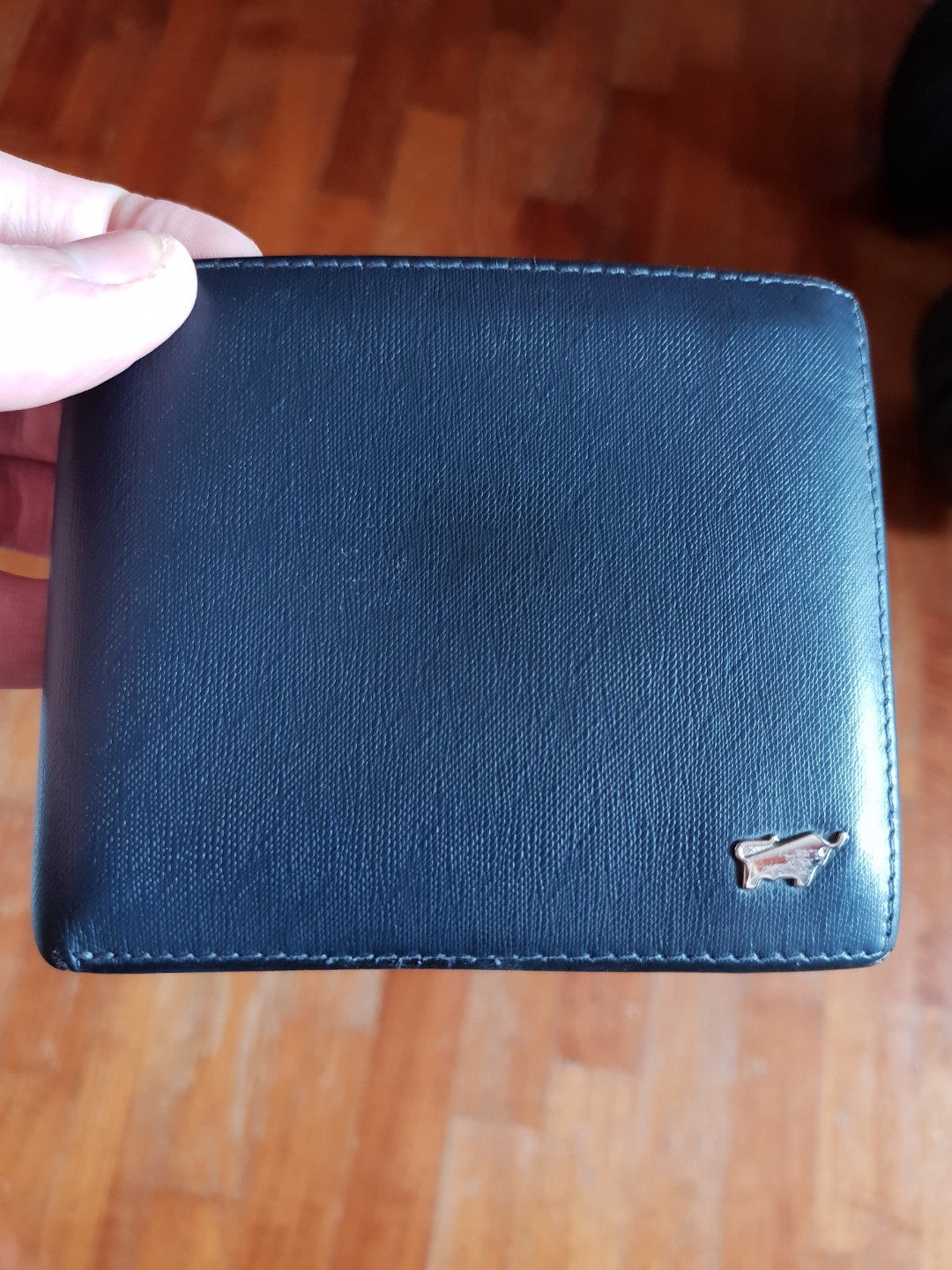 braun buffel wallet blue