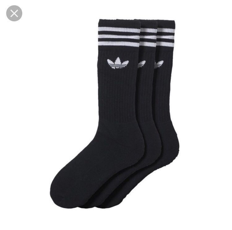 Black Adidas Originals Long Socks, Men 