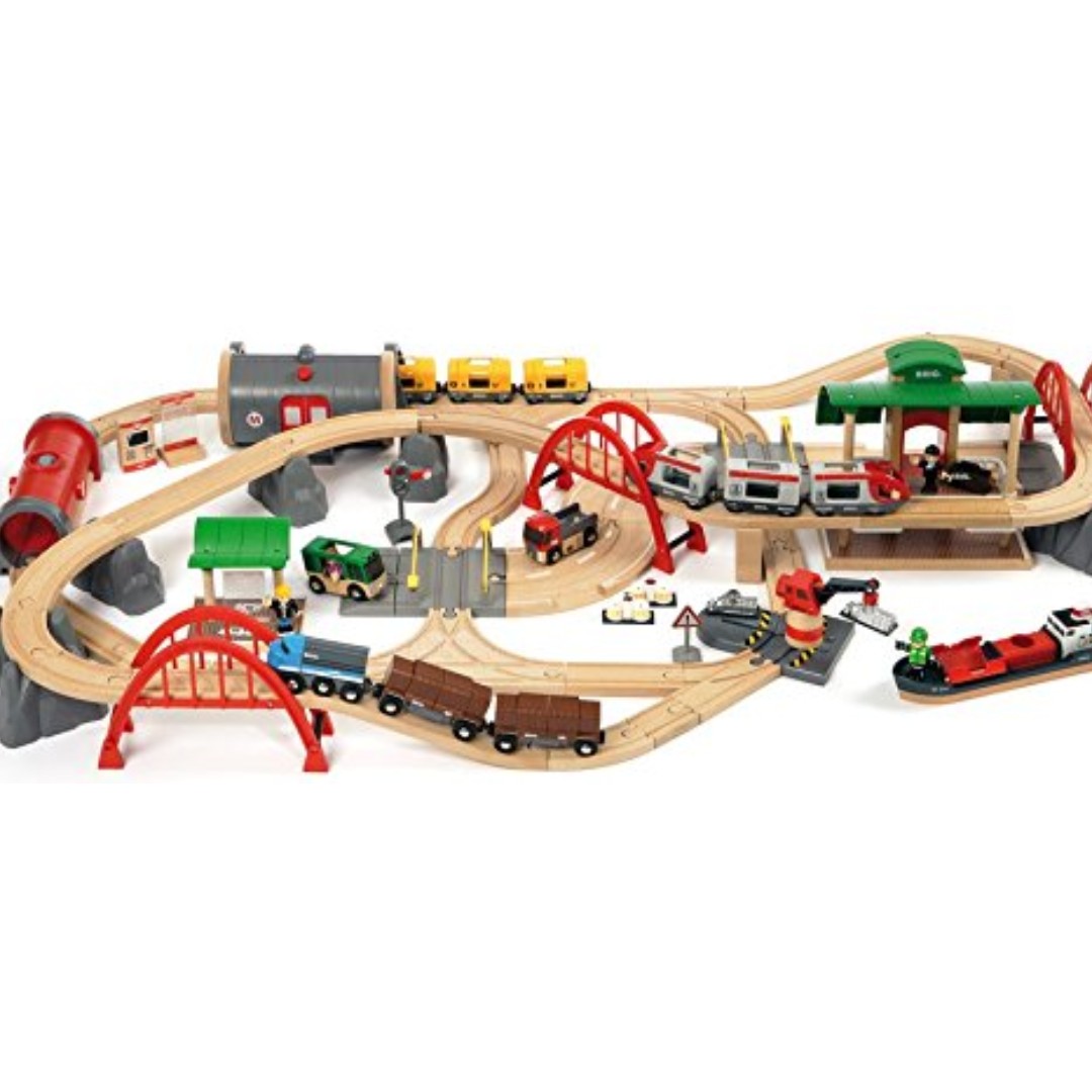 brio construction train set