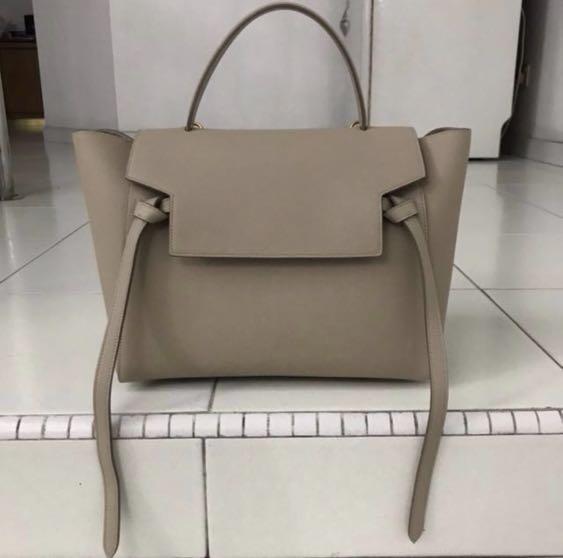 Celine NANO BELT BAG IN GRAINED CALFSKIN LIGHT TAUPE, Luxury, Bags &  Wallets on Carousell