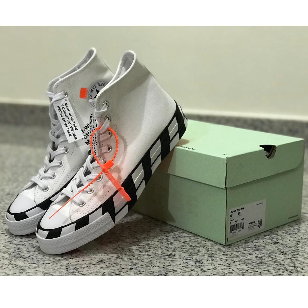 converse x off white box