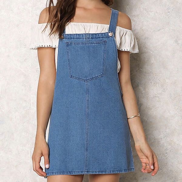 dark denim overalls