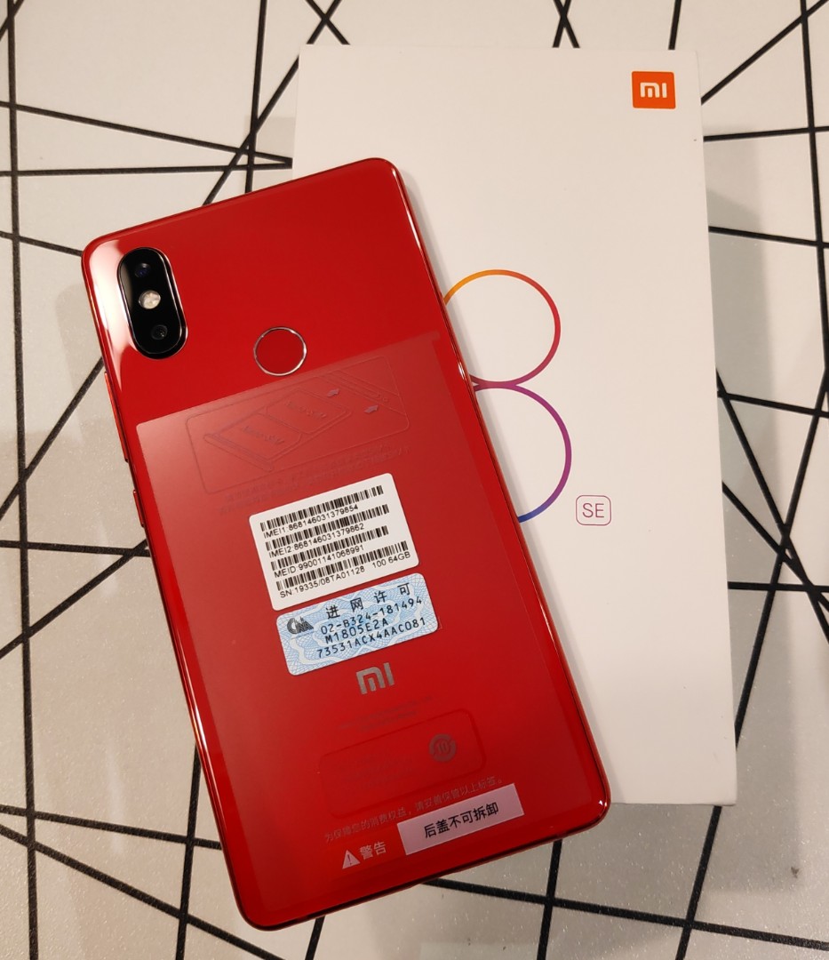 Export Set Lnib Mint Xiaomi Mi 8 Se 6gb Ram 64gb Red Mobile Phones Tablets Android Phones Xiaomi On Carousell