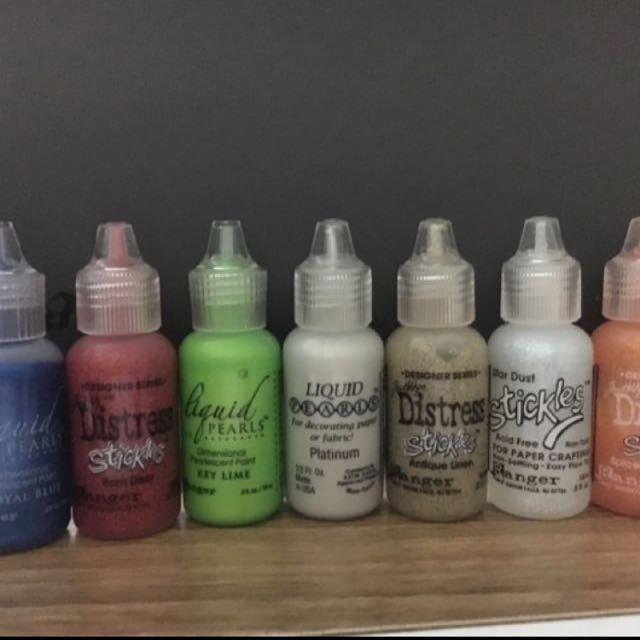 For Art Clothes Fabric Crafting Paper Art Crafting Liquid Pearls Designer Series Star Dust Decorating 3d Effect Ranger Distress Tinton Falls Glitters Glue Dye Stickles Design Craft