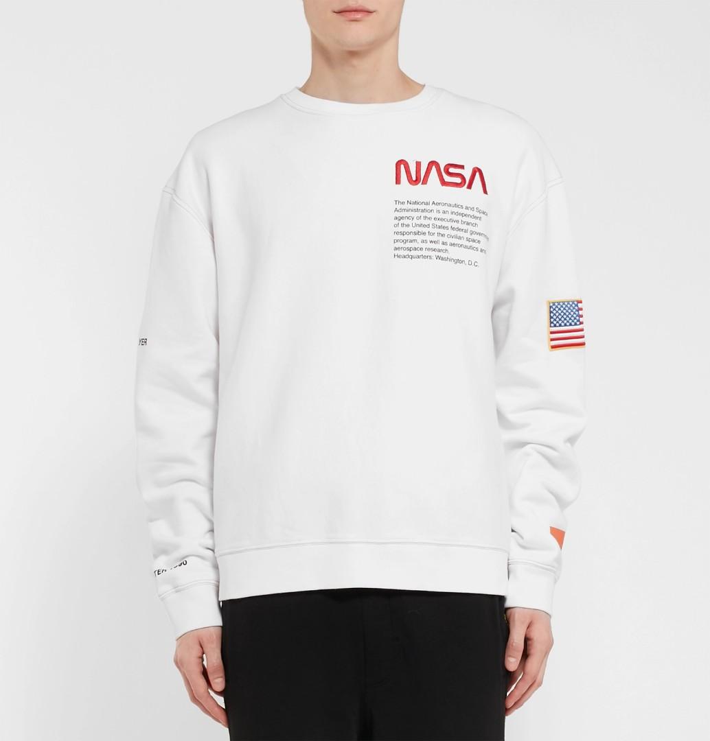 Heron Preston NASA jersey sweatshirt White XL Men s Fashion