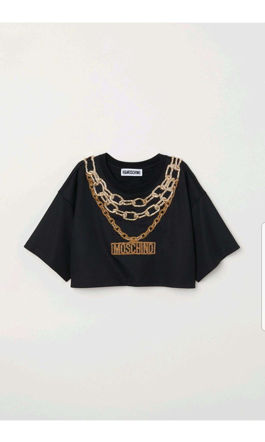 H M X Moschino Cropped top with appliques