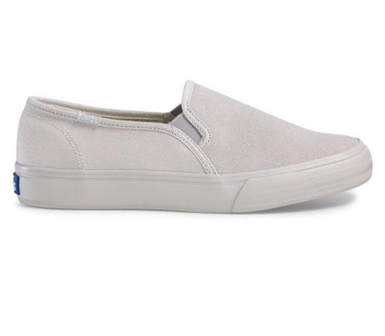 keds double decker slip on grey