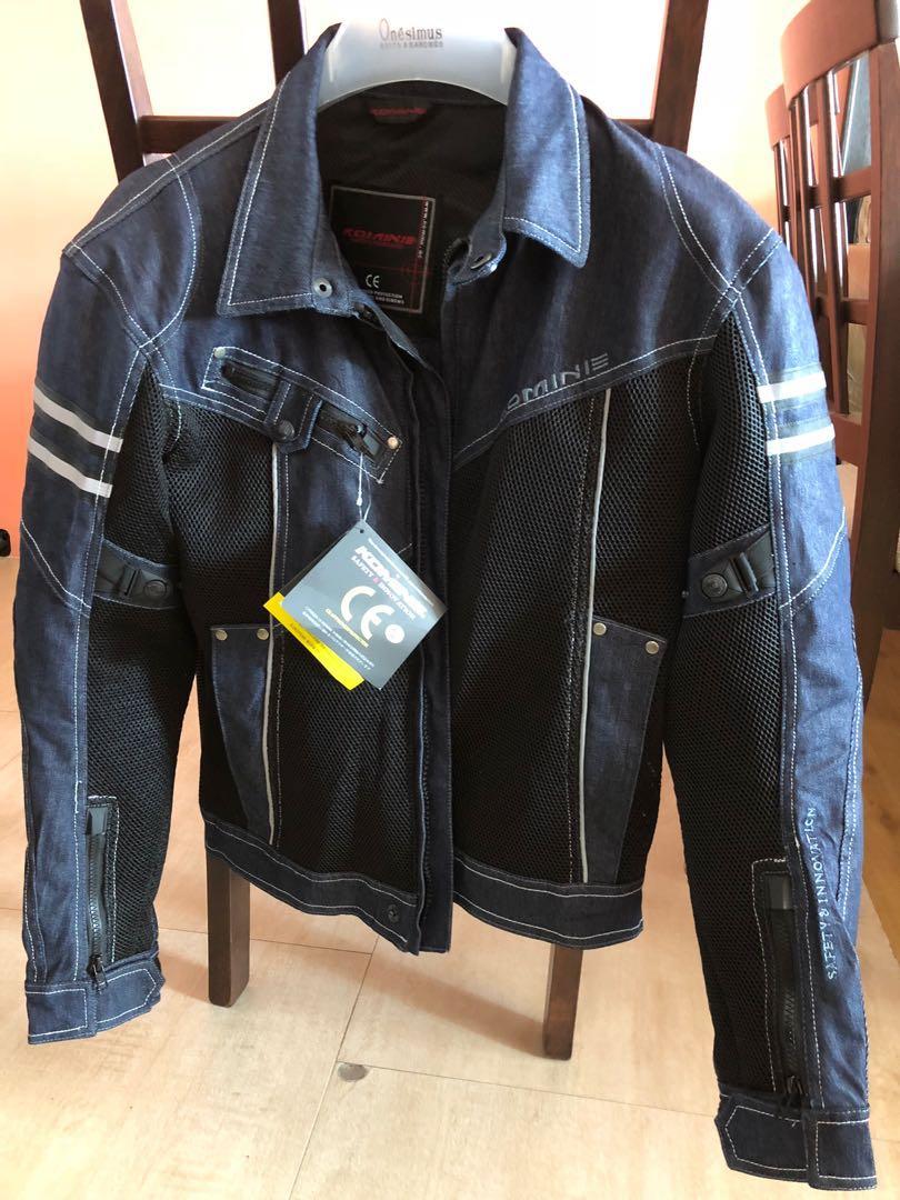 Komine jacket JK 006 Navy Blue Motorbikes on Carousell