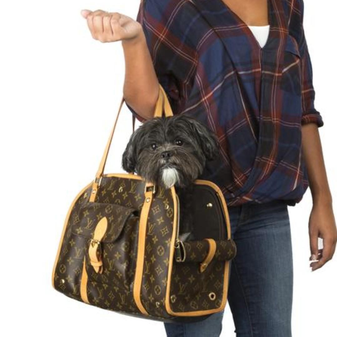 Louis Vuitton Monogram Baxter MM Dog Carrier Pet Bag 83lv221s at