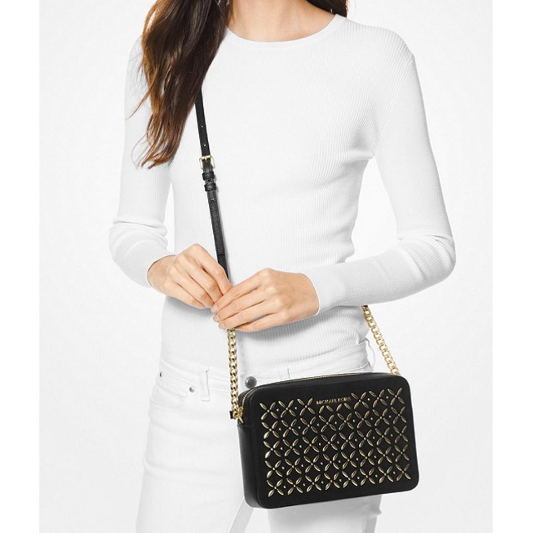 michael kors jet set large embellished leather crossbody