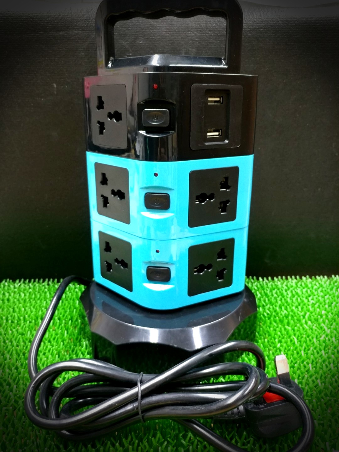 Multi Function Vertical Standing Extension Plug Socket, TV & Home