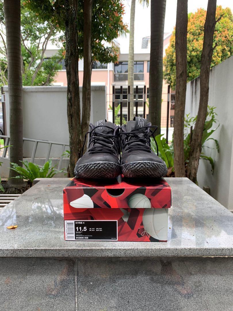 Nike Kyrie 4 Triple Black US11.5 Men s Fashion Footwear