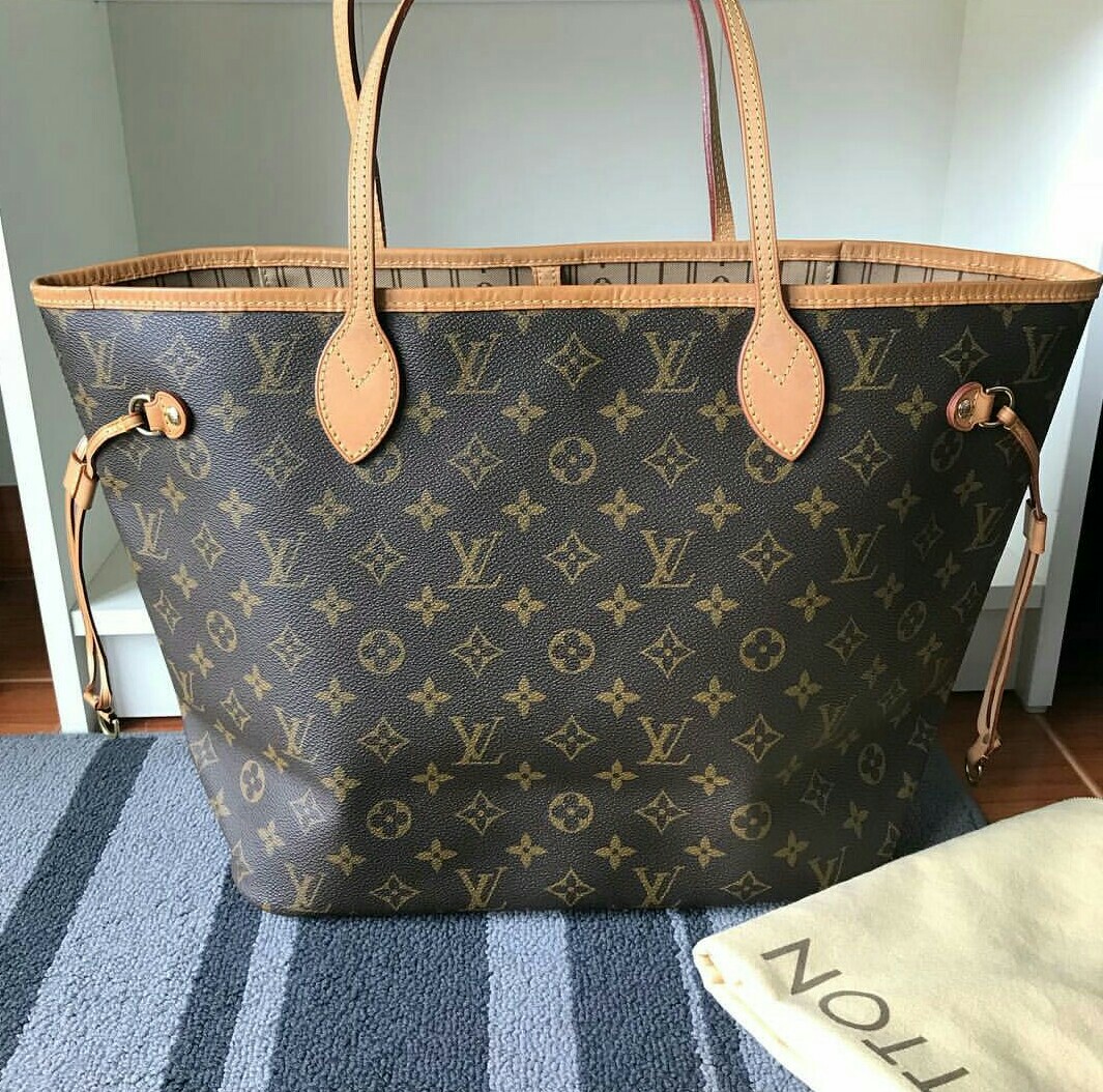 Preloved LV Neverfull, Luxury, Bags & Wallets on Carousell