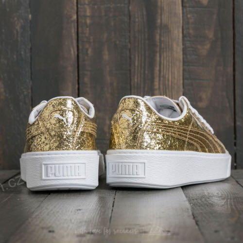 Puma gold glitter shop sneakers