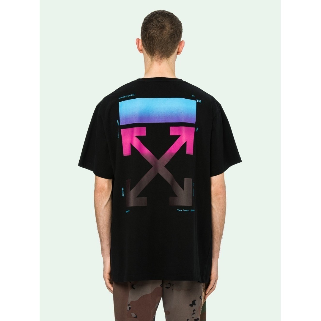 Off white gradient tee black top