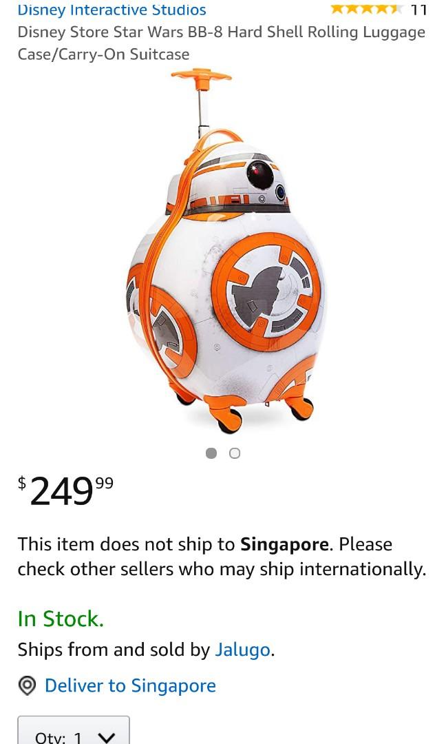 Star Wars BB8 Hard Shell Rolling Luggage Case Carry On Suitcase