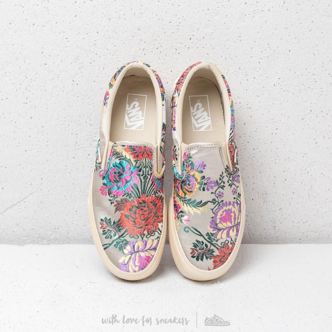 Festival satin slip on vans on sale