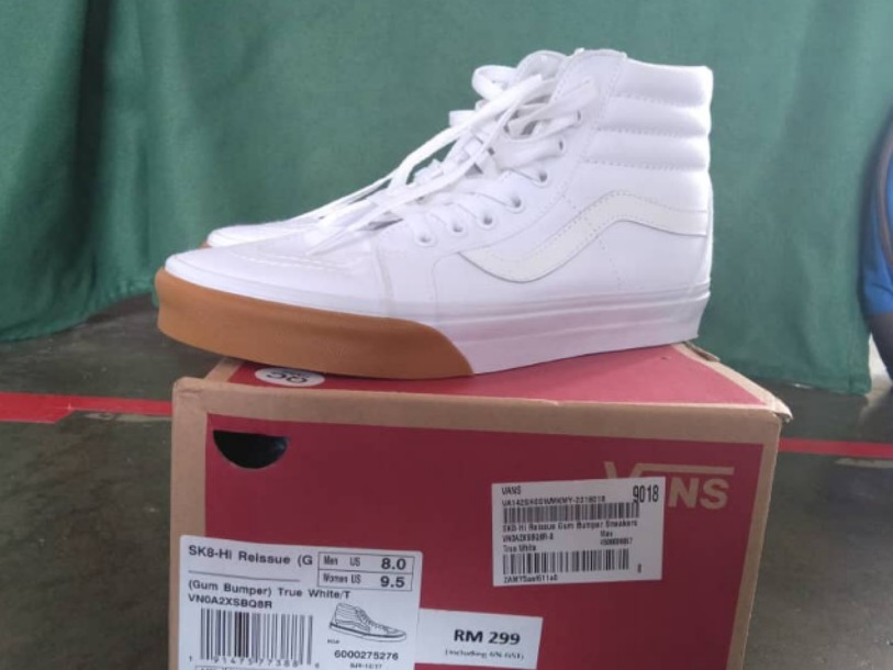 Vans sk8 hi gum bumper best sale