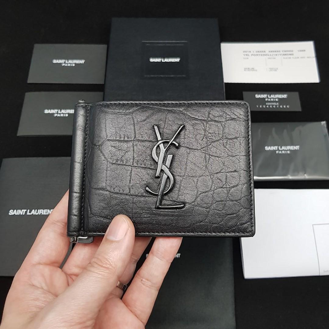 Saint Laurent Small Monogram Money Clip Wallet