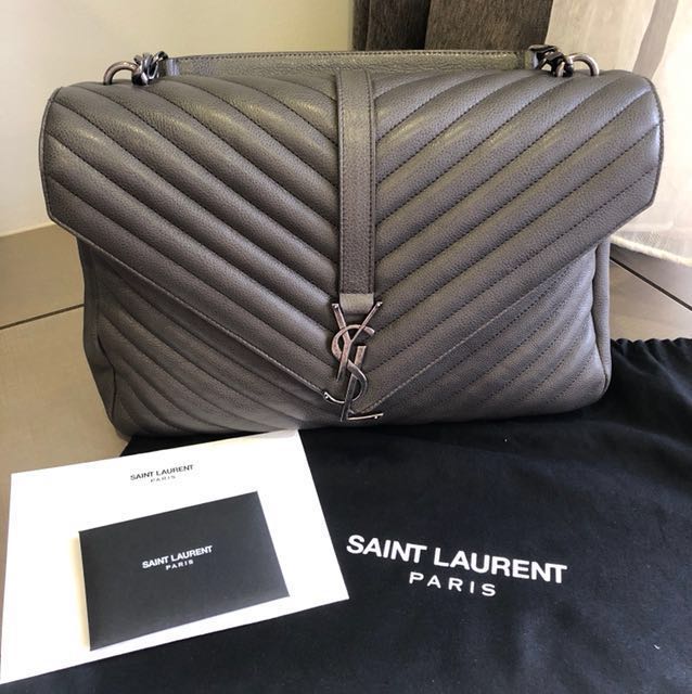 YSL College Bag Large in Grey