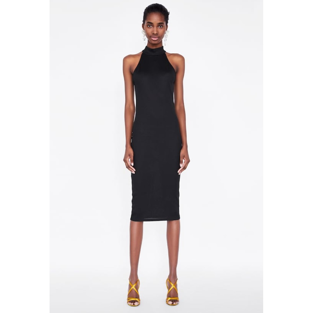 halter neck dress zara