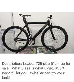 Leader 725 Frame Size Chart