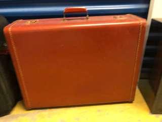 Vintage orange luggage