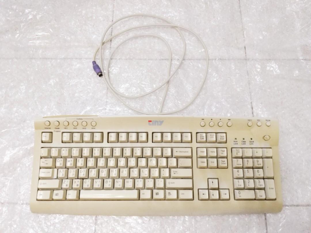 二手 Tiny Keybroad Keyboard 大鍵盤 桌上電腦 Desktop 鍵盤 中文 英文 倉頡碼 速成碼 注音碼 傳統 舊式 ...