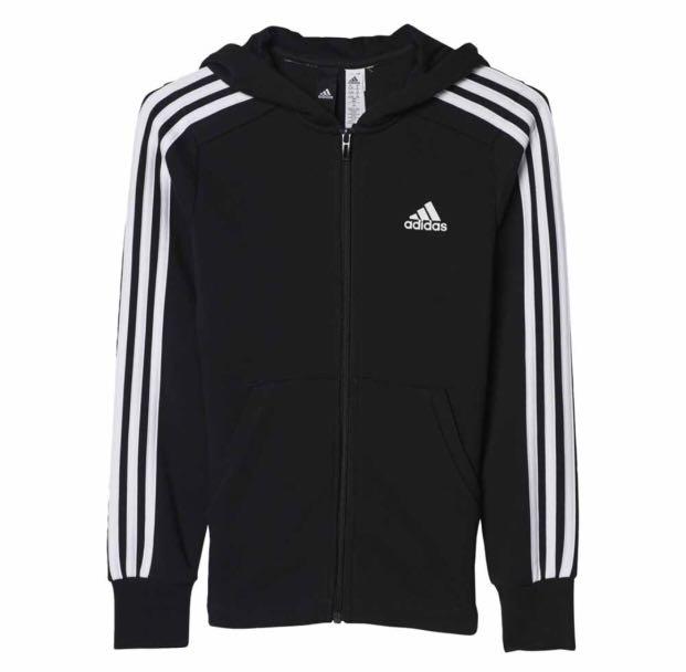 adidas three stripe logo hoodie