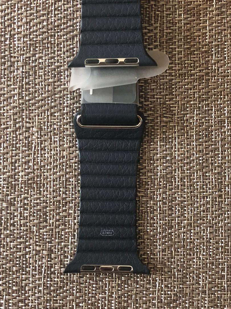 Midnight blue leather loop store