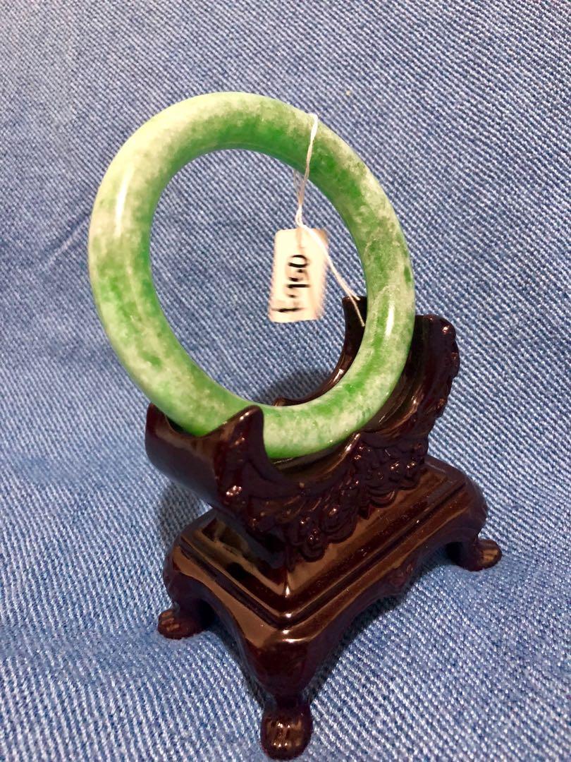 Authentic Natural Jadeite Full Moon Cut Bangle Luxury Accessories On Carousell