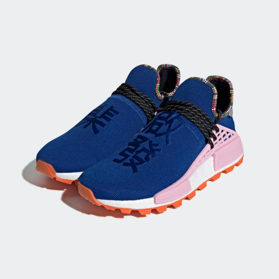 adidas human race blue pink