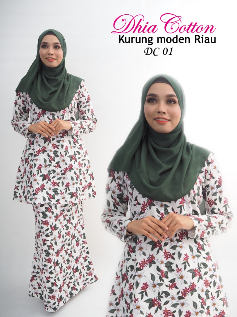 Baju Kurung Moden Riau Dhia Cotton Women S Fashion Clothes Dresses On Carousell